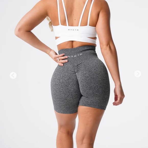 NVGTN Pants - NVGTN Black Speckled Scrunch Seamless Shorts